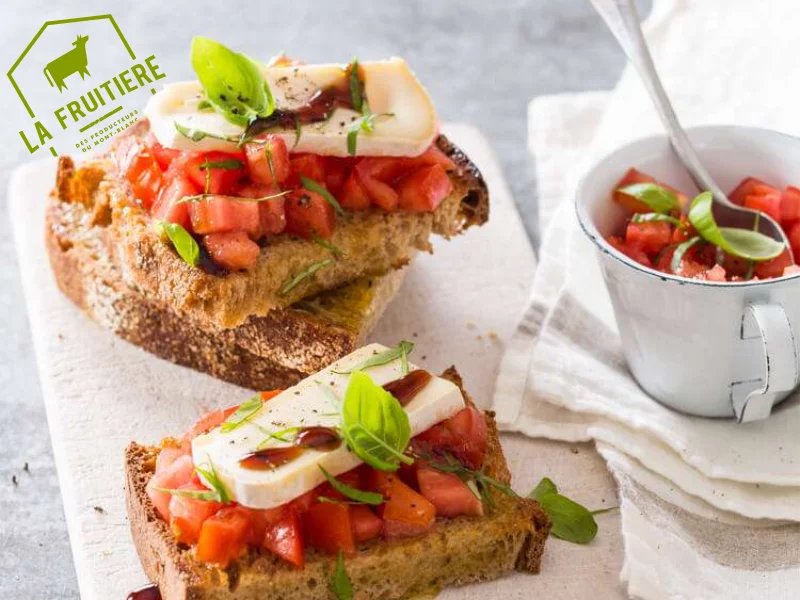 Recette Bruschetta d’été au reblochon