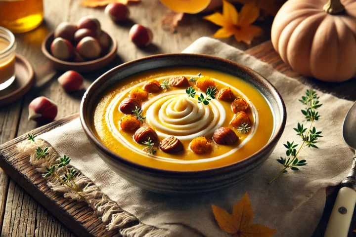 Recette de la soupe de courge à la châtaigne